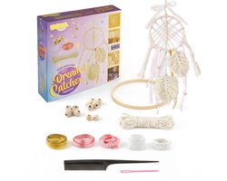 Joya Creative Macramé Dromenvanger - Maak je eigen Dromenvanger - Macramé DIY Knutselset voor Kinderen - Inclusief Stap-voor-Stap Instructies - Creatief Knutselpakket vanaf 8 jaar