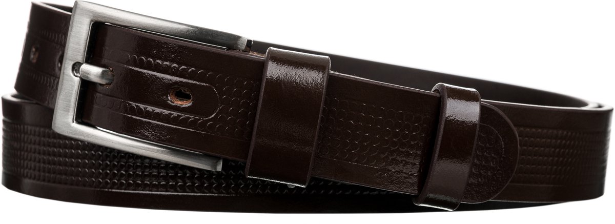 M LEDEREN RIEM WAS PLW-R-14 110 Bruin