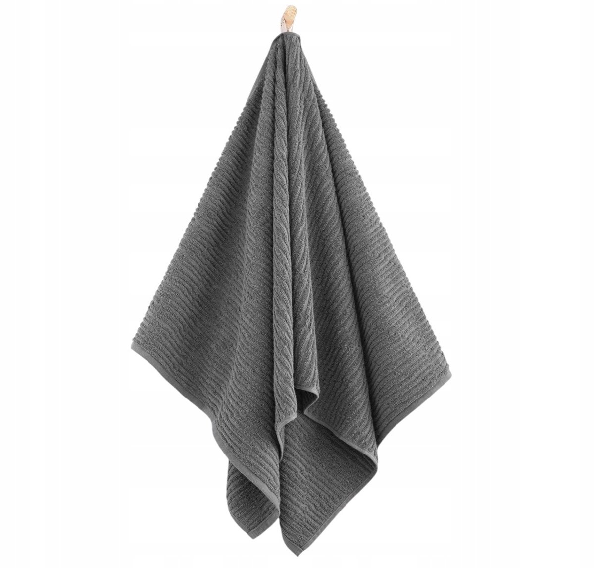Zwoltex Lammel Badhanddoek 70x140 cm - Zacht Grijs 450 g/m²