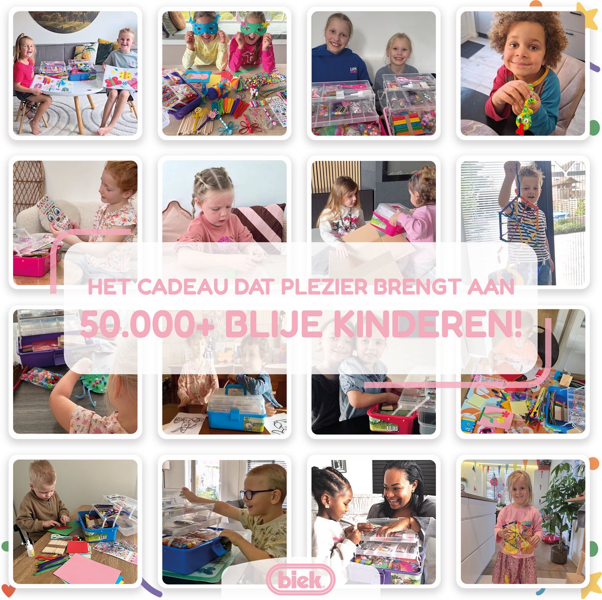 Knutselkoffer XXL BIEK20® Zacht Roze - Inclusief E-Book - Knutselpakket - Creatief Speelgoed - Knutseldoos - Knutselset - Knutselbox - Knutselen Meisjes - Knutselen Jongens — afbeelding 4