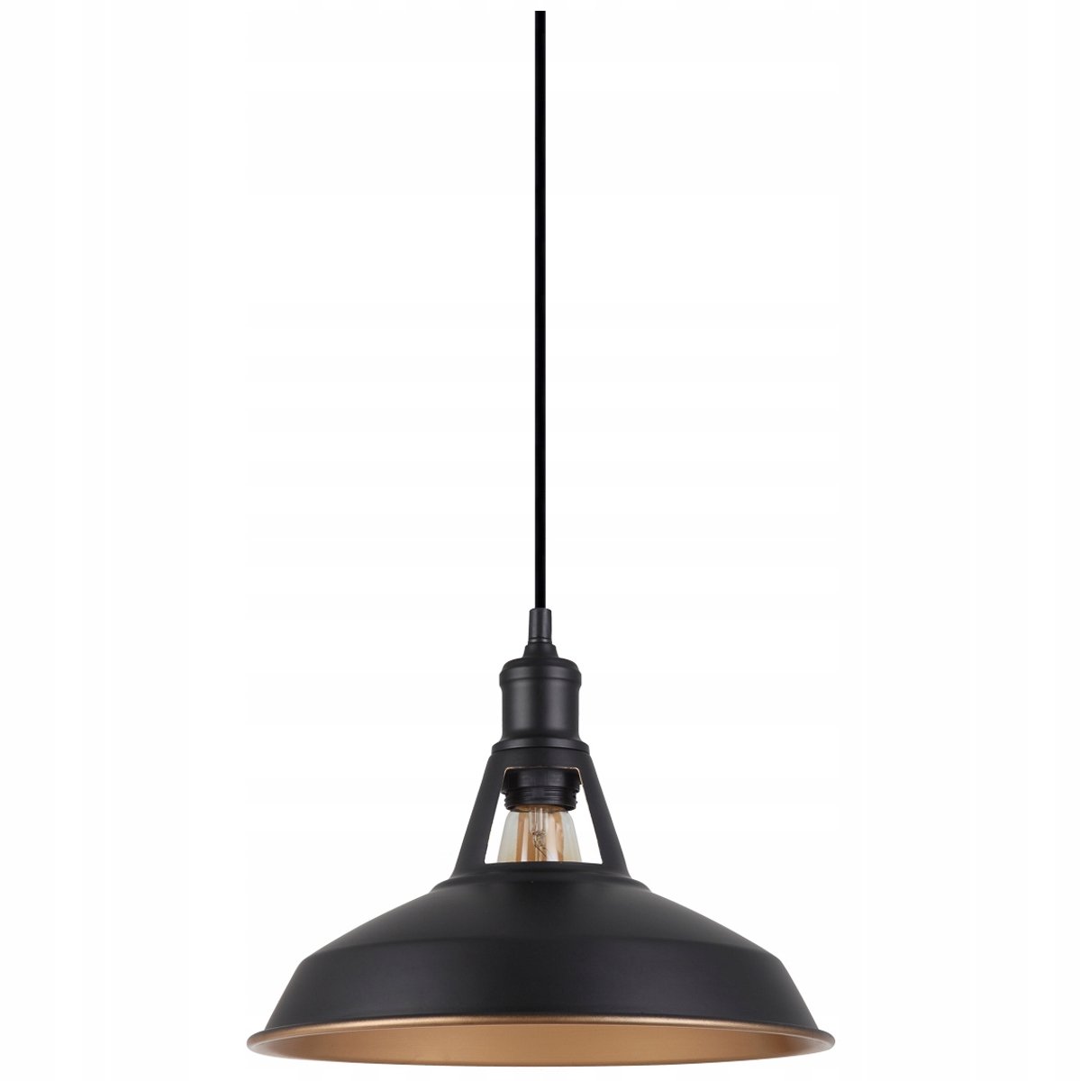 Freya Hanglamp Zwart Goud Loft Stijl E27 40W