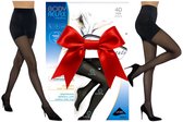 GATTA - Dames Panty - Maat M - 40 DEN - Zwart - Compressie & Corrigerende Panty - Tegen Vermoeide Benen en Spataderen - Comfort Lycra Beauty