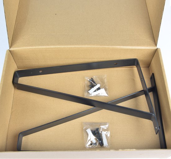 Supports d'étagères industriels 30,5 cm – Pour Planches jusqu'à 30 cm – Zwart – Set de 2