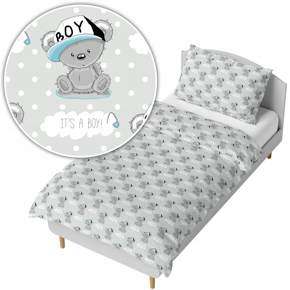 Kinderbeddengoed 140x200cm - "It's a Boy" Design