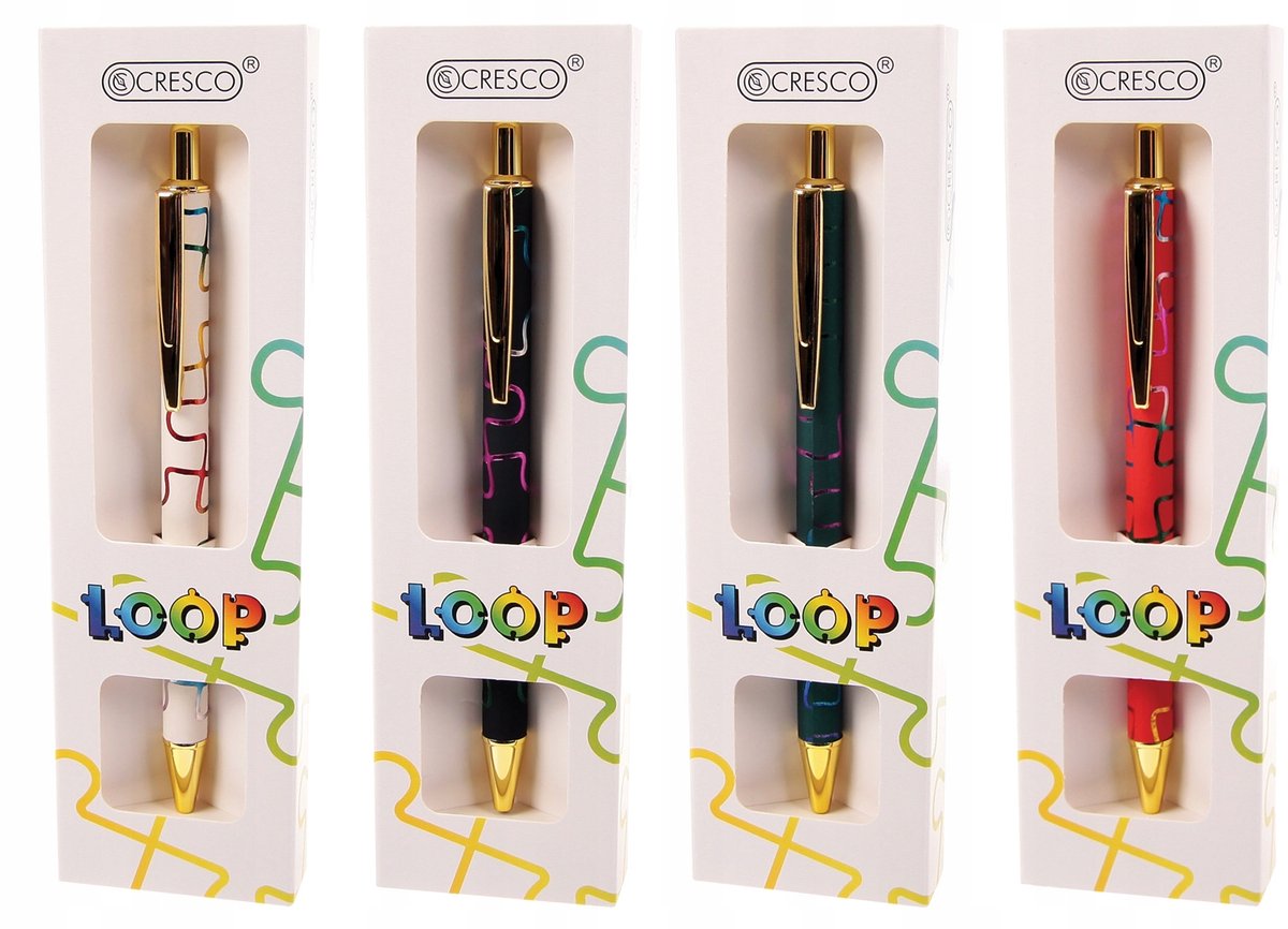 Cresco Loop Automatische Pen Blauw met Gouden Details