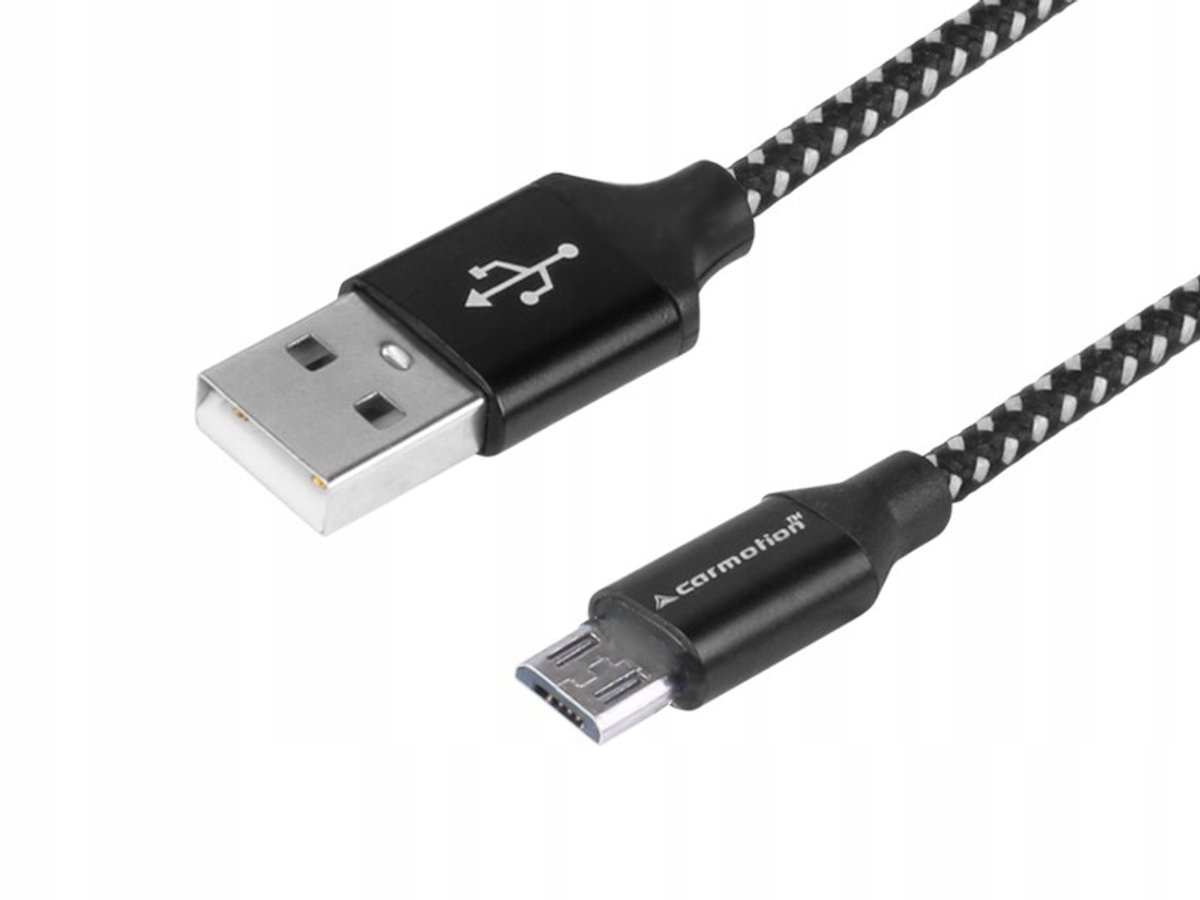 300cm Microvezel Gevlochten Laad- en Synchronisatiekabel USB naar Micro USB