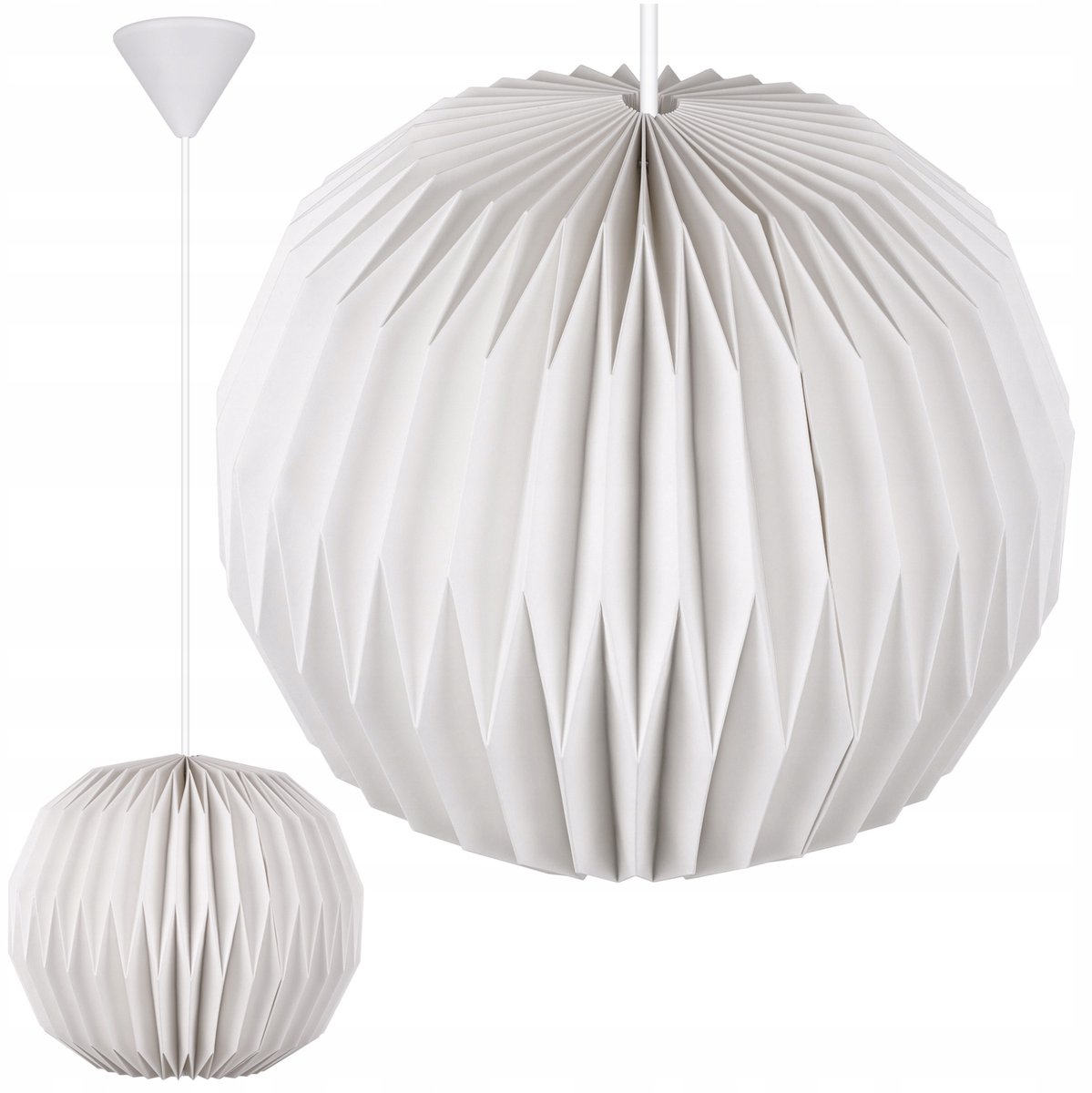 Witte papieren hanglamp kinderkamer Kula E27 30cm