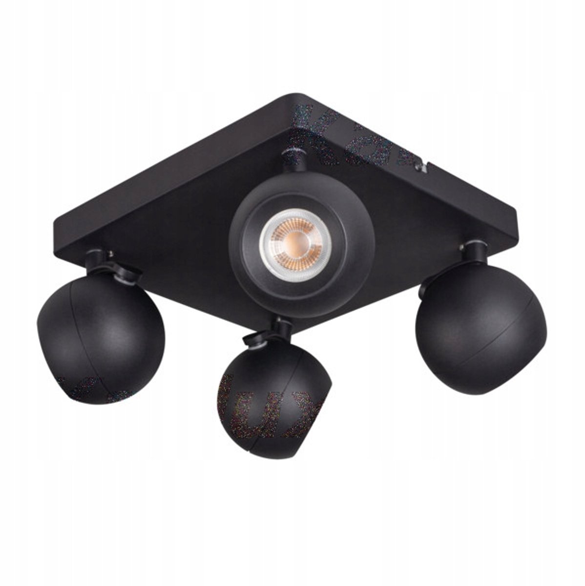 Kanlux GALOBA EL-4OB Zwarte Plafondlamp met 4 Spots