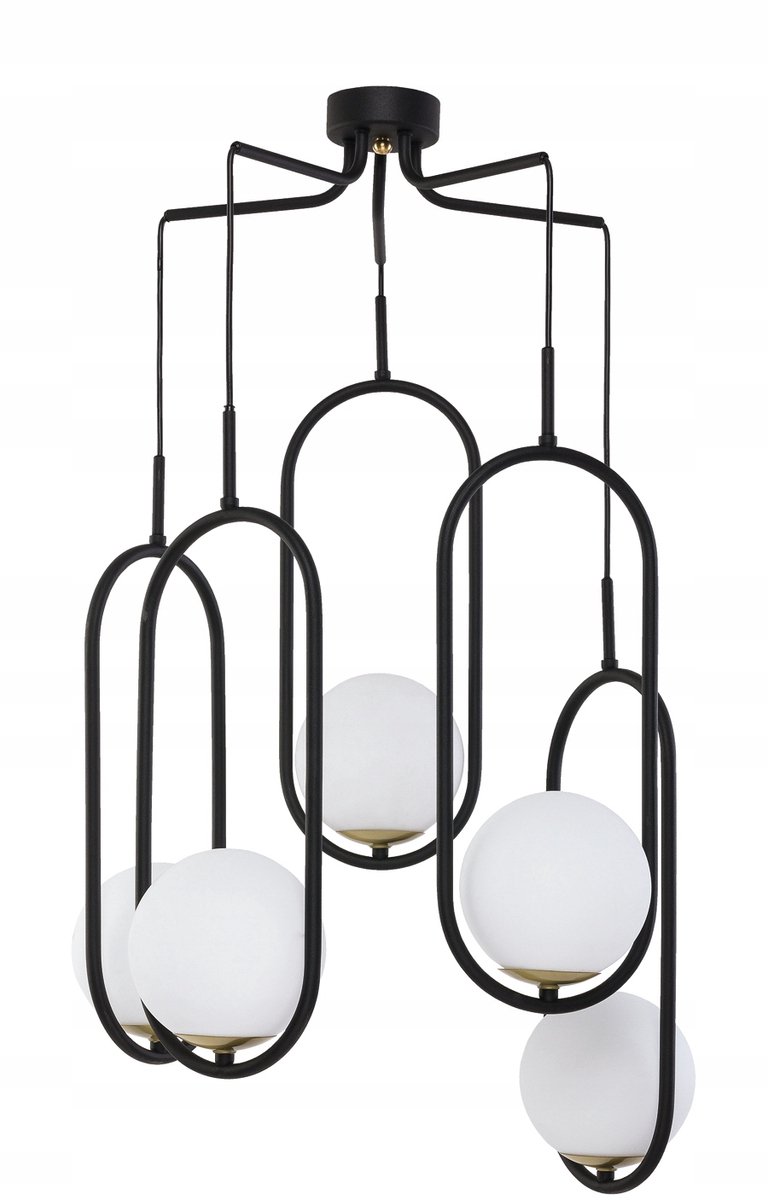 IGON Zwarte Hanglamp met Glazen Kap - Stijlvol en Modern
