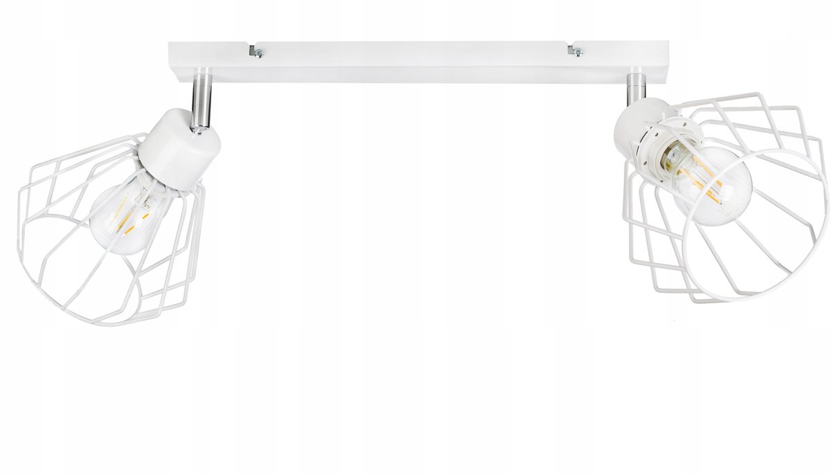 Moderne Plafondlamp met Verstelbare Lampenkappen in Loft Stijl - Wit