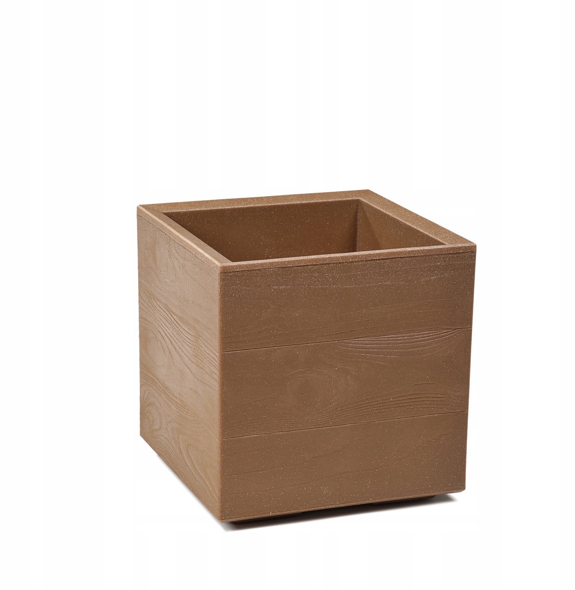KARO Plantenbak op Wielen - Houtlook - 30x30x30cm