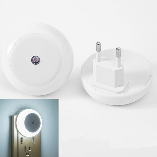 Daity [5-pack] Nachtlampje, stopcontact, automatisch detecterend warmwit LED-nachtlampje 0,5W, geschikt voor slaapkamer, badkamer, gang, keuken (warm wit licht) van Merkloos — afbeelding 5
