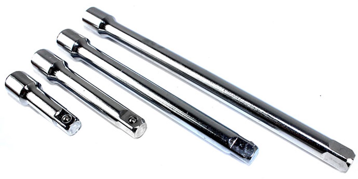 Kraft&Dele Serie - Verlengstukken - 4 STUKS - 1/2" - Cr-V Staal