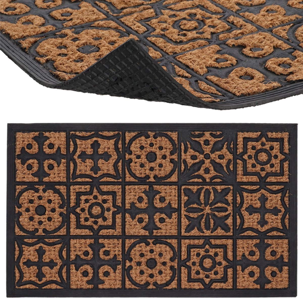 Mozaïek Kokosvezel & Rubber Deurmat 75x45 cm