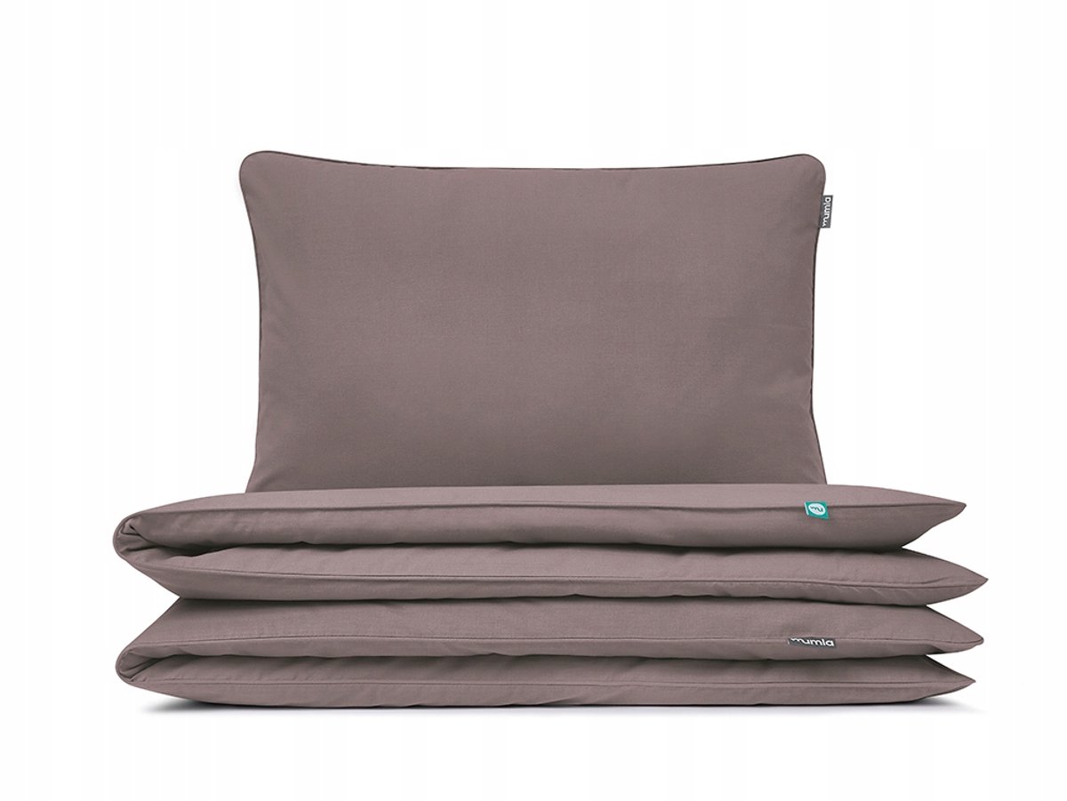 Basic Beddengoed Chocoladebruin 100x135 cm + 60x40 cm - 100% Katoen