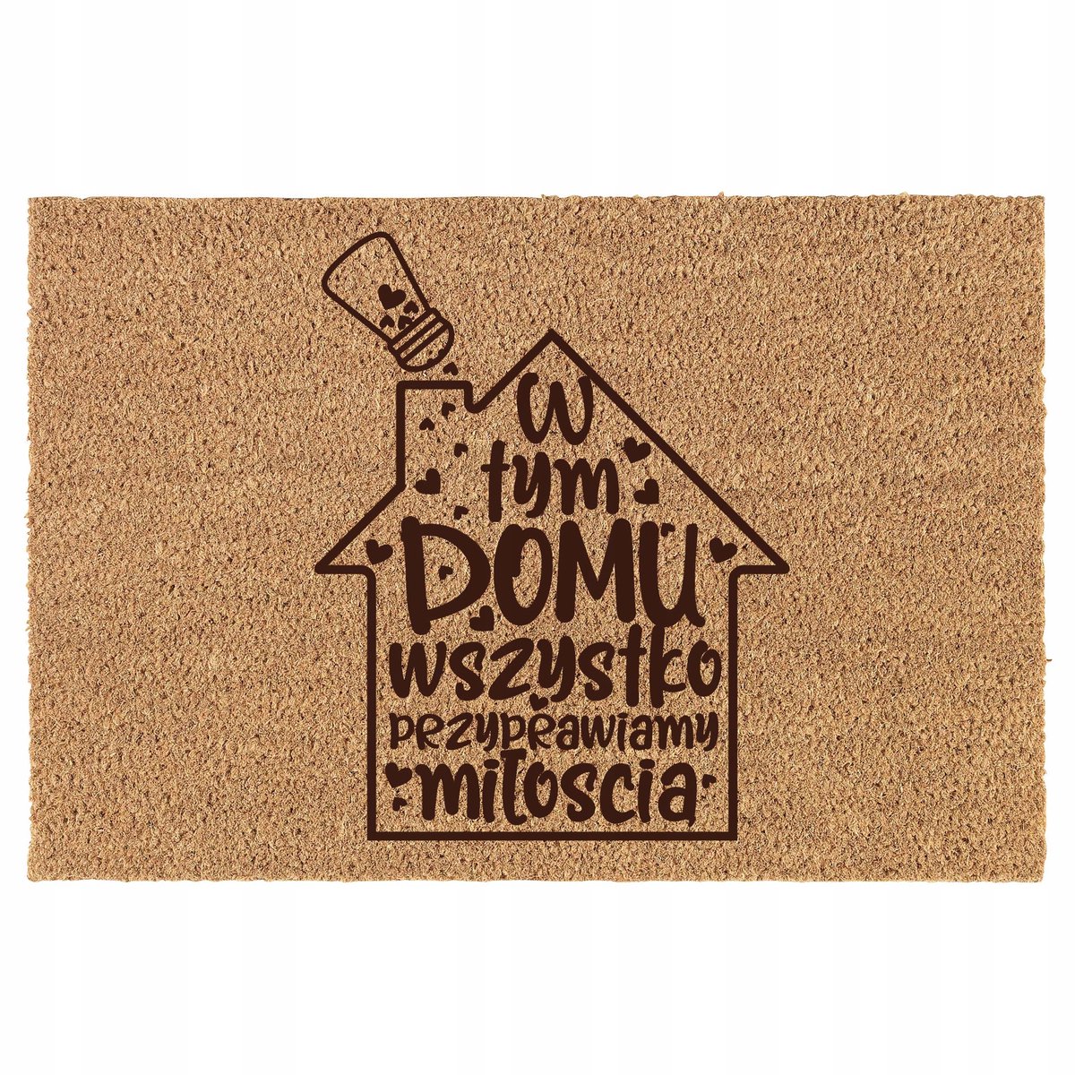 Kokosmat Deurmat Binnen - Natuurlijk & Antislip - 60x40cm