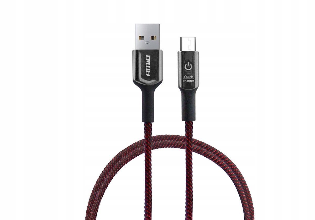 De USB is een Micro-USB Kabel 1,2m Zwar – Duurzaam Nylon