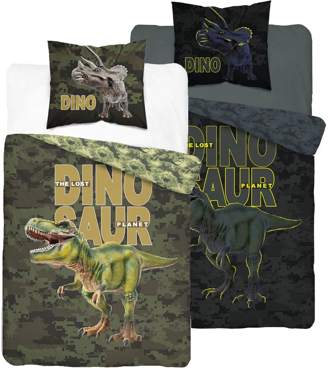 Dino T-Rex Kinderbeddengo Set 160x200 - Lichtgevend in het Donker
