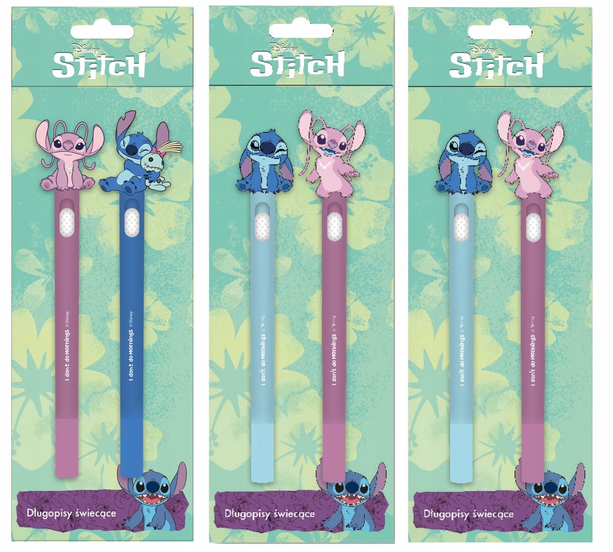 Lilo & Stitch Lichtgevende Pennen Set (2 stuks) - Blauwe Inkt
