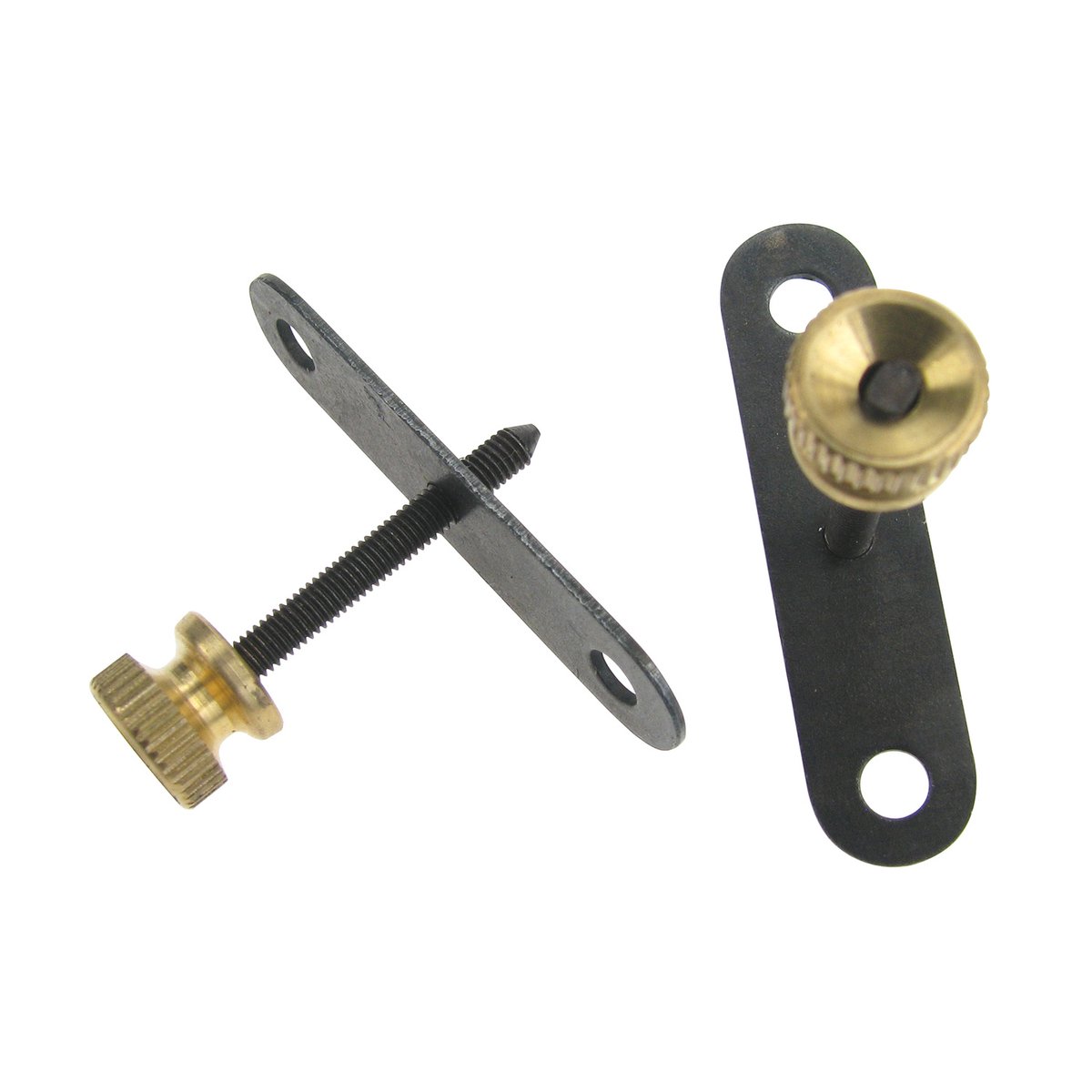 Dooshouder, 2 stuks, voor regelaars, van staal, gepolijste fitting, 40 x 10 mm, schroef M3 x 25 lang