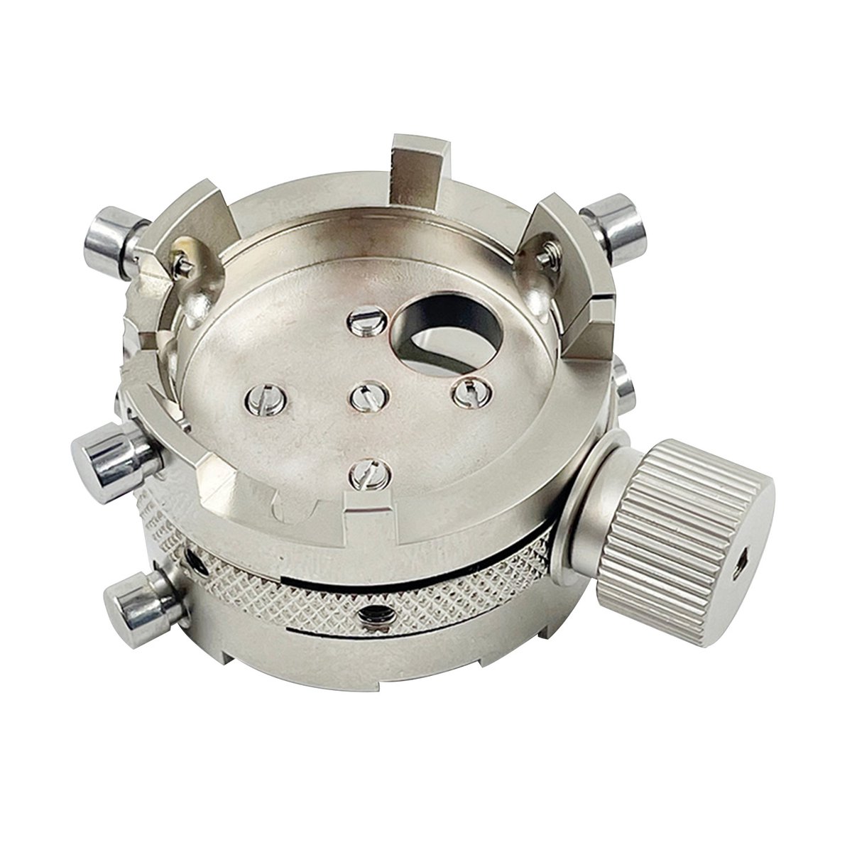 Horloge-uurwerkhouder voor ETA 7750 - SW500, gemaakt van staal, zware uitvoering (ca. 140 g), met toebehoren, horlogemakersgereedschap