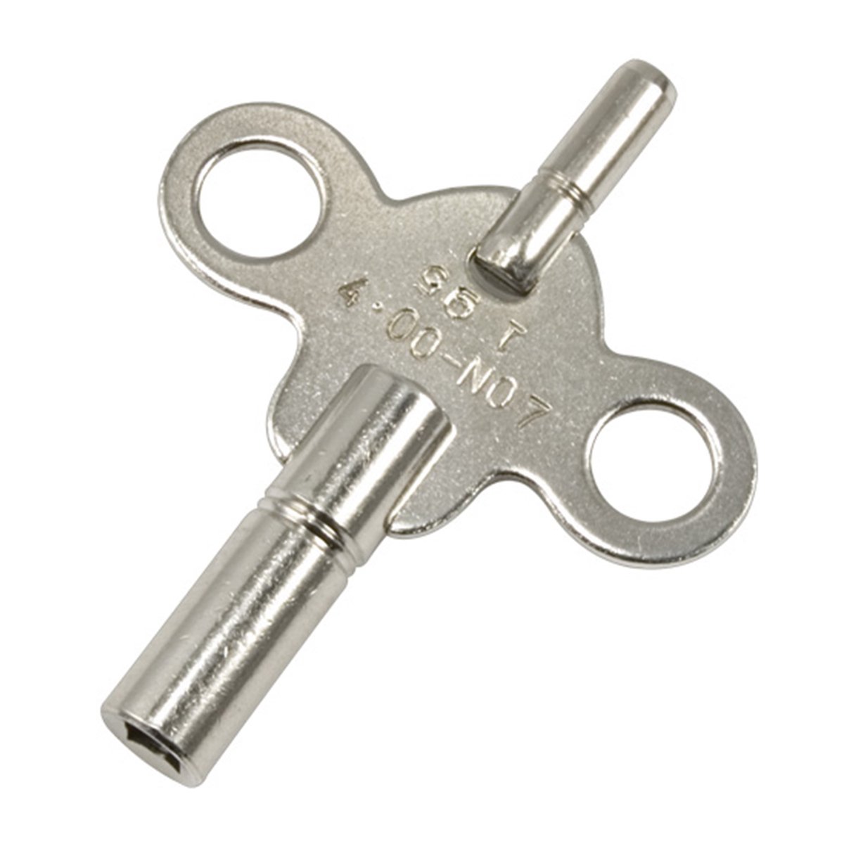 Dubbele sleutel vernikkeld vierkant binnen: 3,50 - 1,9