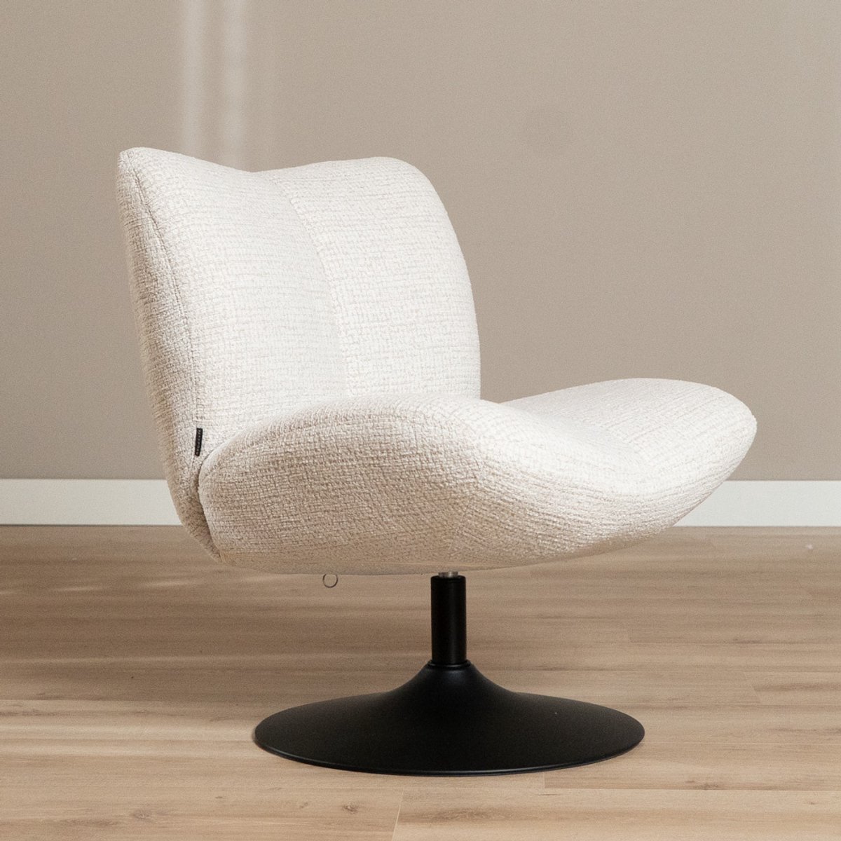 Bronx71® Draaifauteuil Moira gemêleerde stof beige
