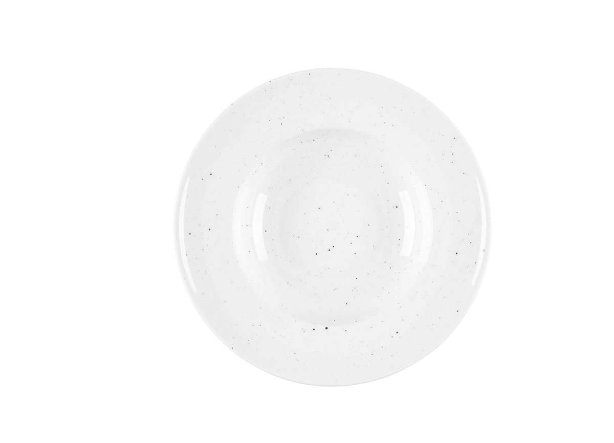 Lubiana Kaszub ART Diep Bord 24 cm Wit met Vlekken