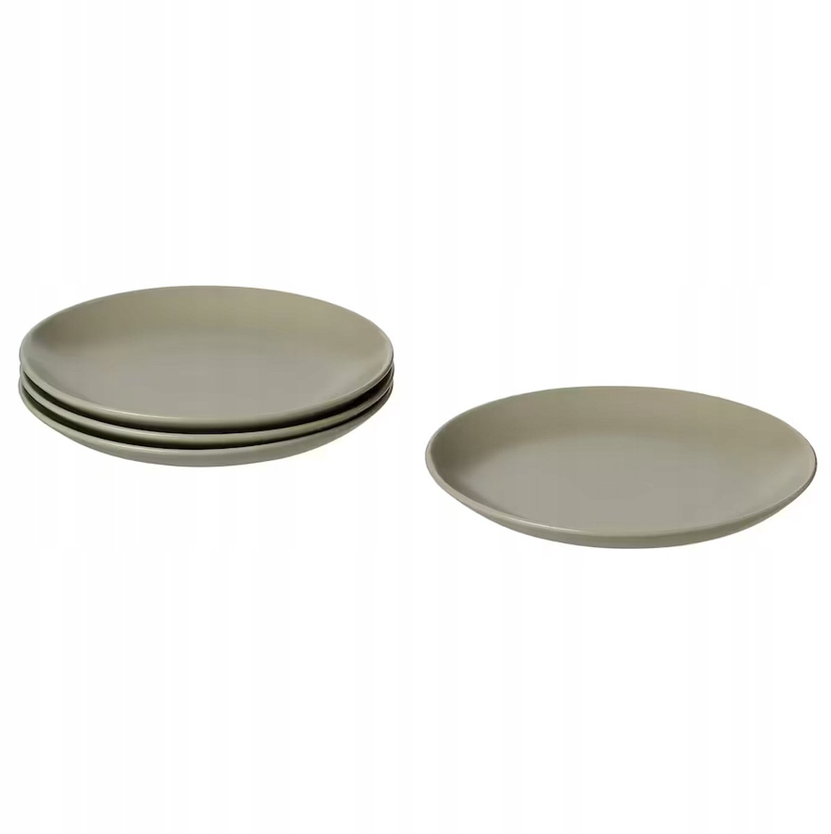 FÄRGKLAR Platte Mat Groen 20cm (4 stuks)