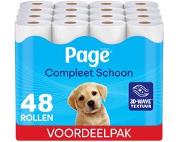 Page® toiletpapier - Compleet Schoon wc papier - 48 rollen - met een vleugje katoen - Voordeelverpakking