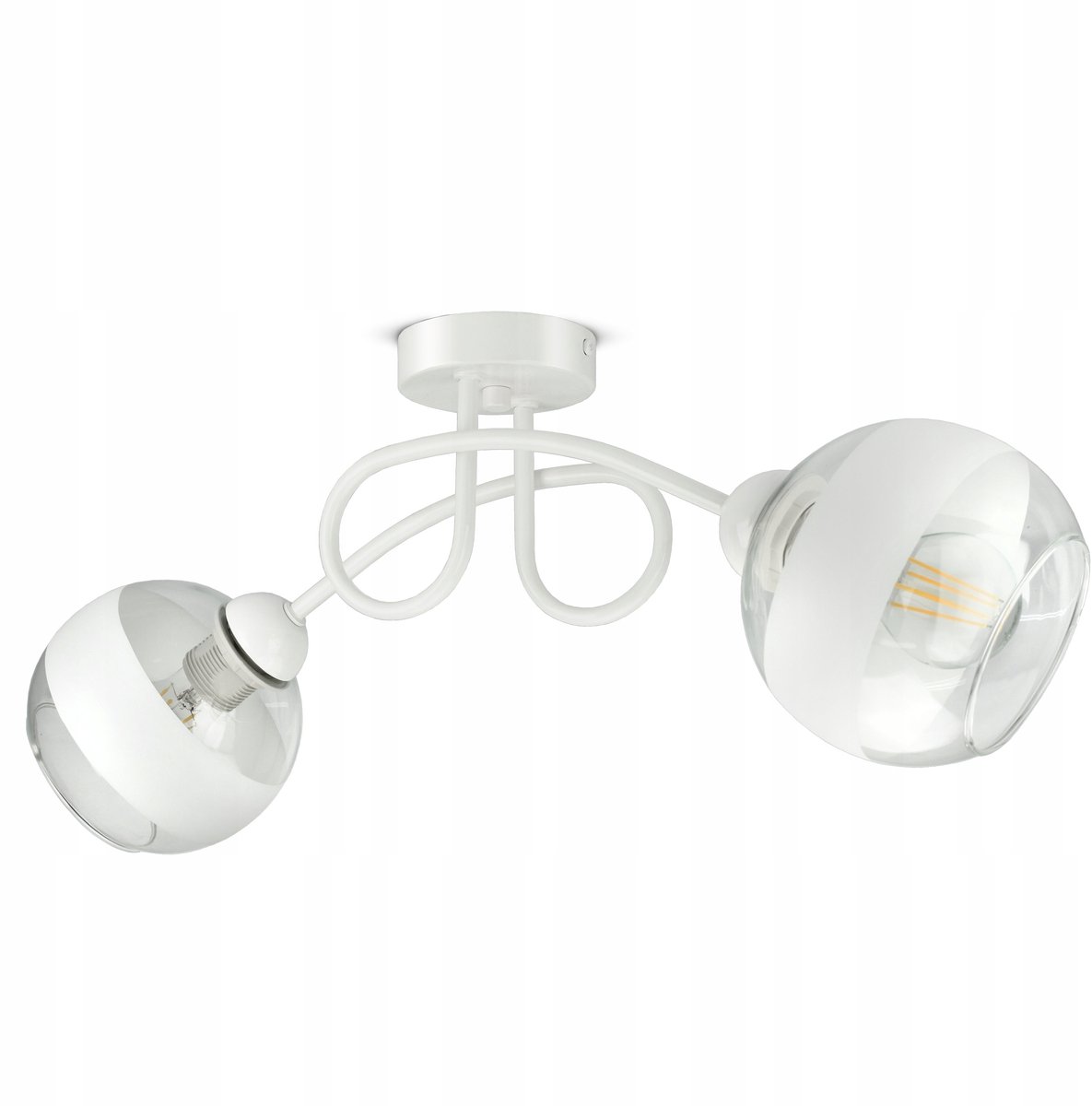 Hanglamp Wit Glas 2xE27 Moderne Stijl - Stijlvol en Functioneel