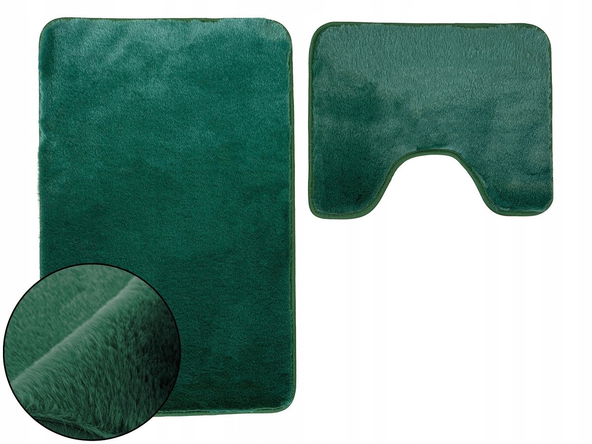 Lombok Antislip Badkamermattenset Groen 2-delig
