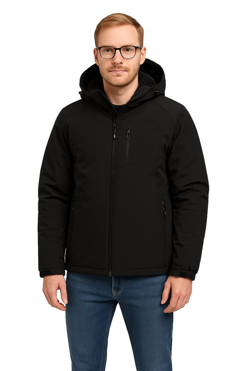 Heren Winterjas Parka - Herfstjas - Waterdicht - Warm Gevoerd - Winddicht - Outdoor Jacket - Zwart - M