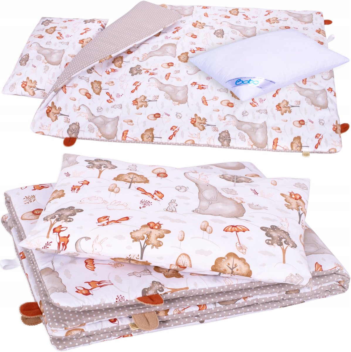 Bobo Kinderledikant dekbedset 75x100cm met vulling en sluiting