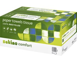 Handdoek satino pt3 comfort 2laags 250x230mm wit