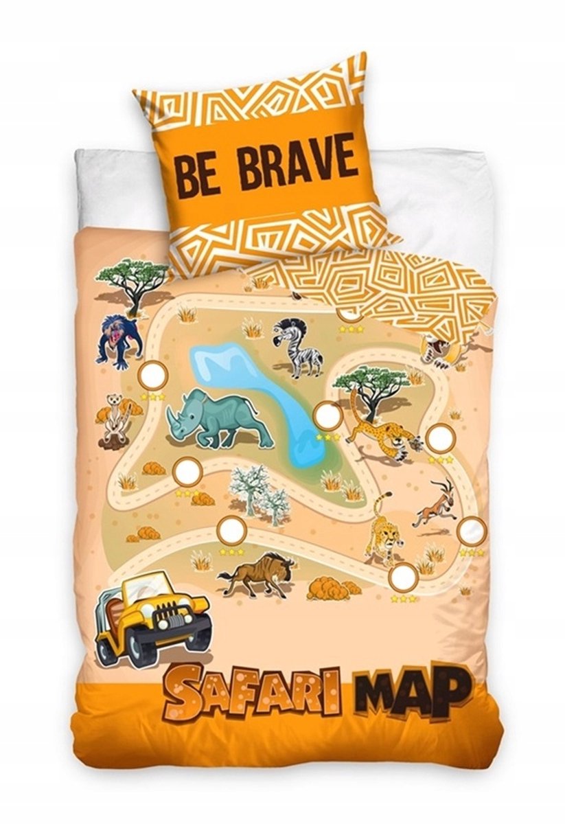 Kinderbeddengoed 160x200cm - Dieren Safari