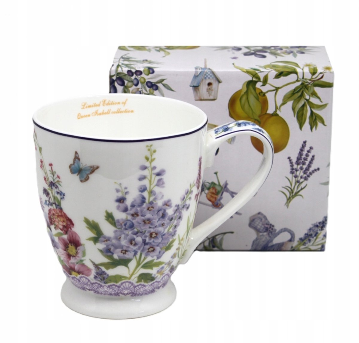 Luxe Porseleinen Jumbo Mok Lavendel 450ml - Queen Isabell