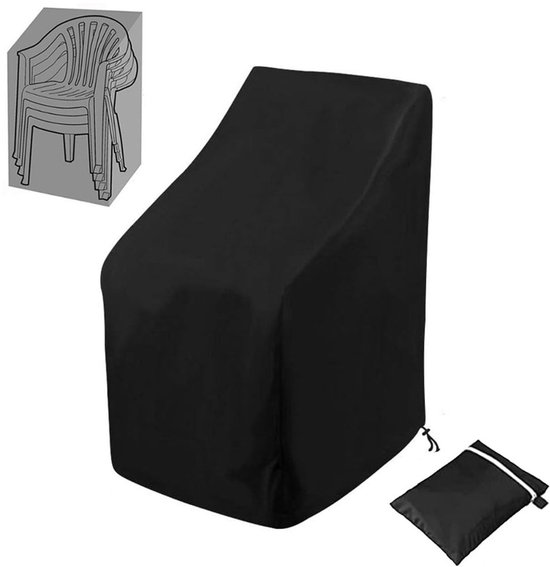 Housse De Protection Imperméable Pour Chaises De Jardin Empilables - Polyester Oxford 75x75x120cm