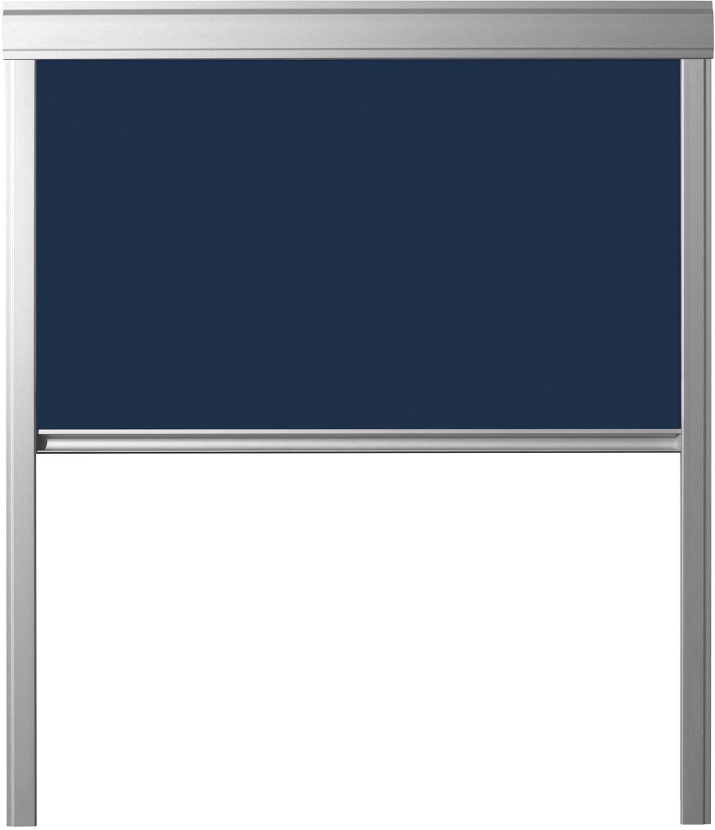 Contrio Verduisterend Rolgordijn passend op VELUX DAKRAAM 78X98 - M04- *Blauw*