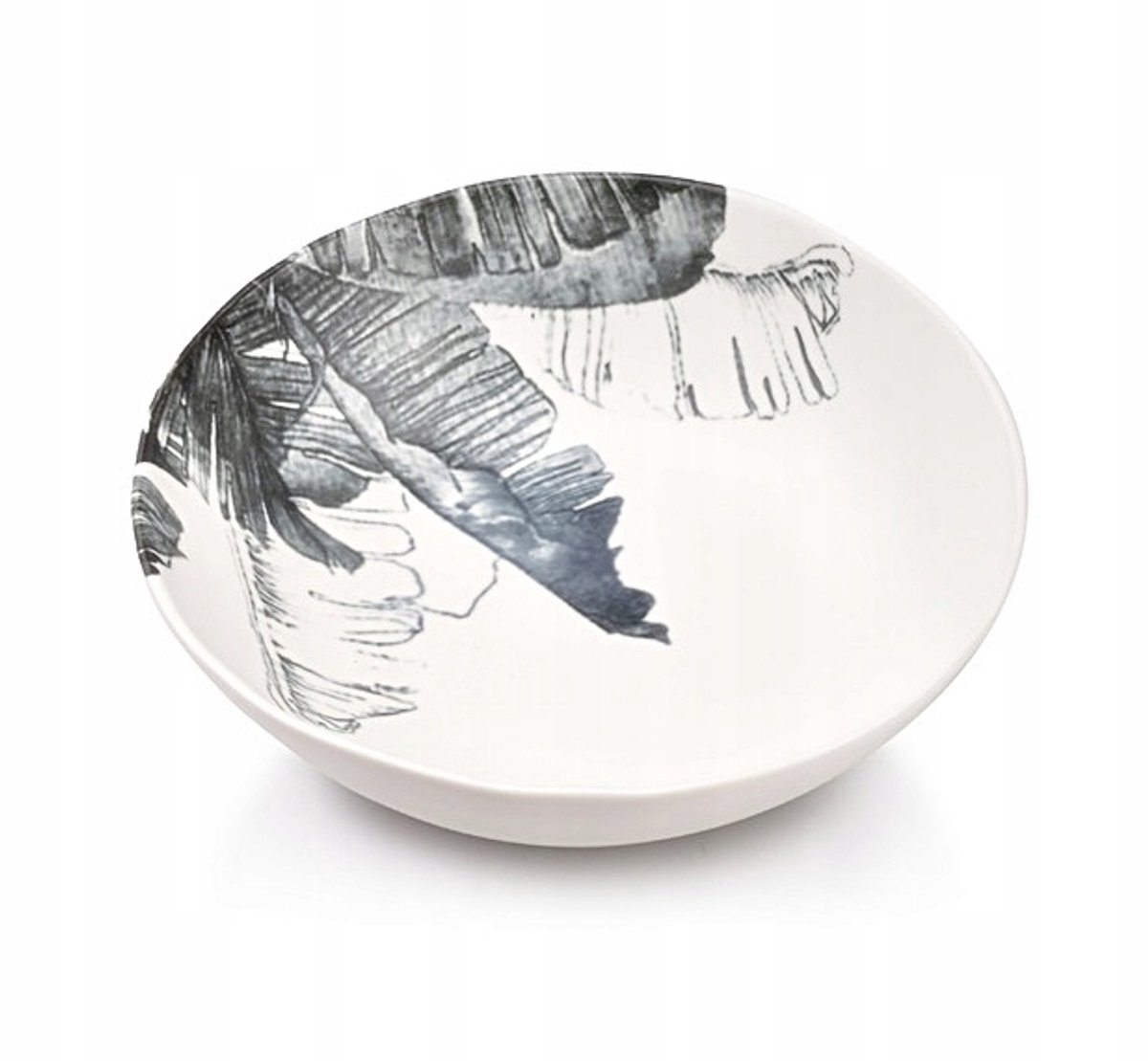 Diepe Kom 17,5 cm Tropisch - 600ml - Wit Porselein