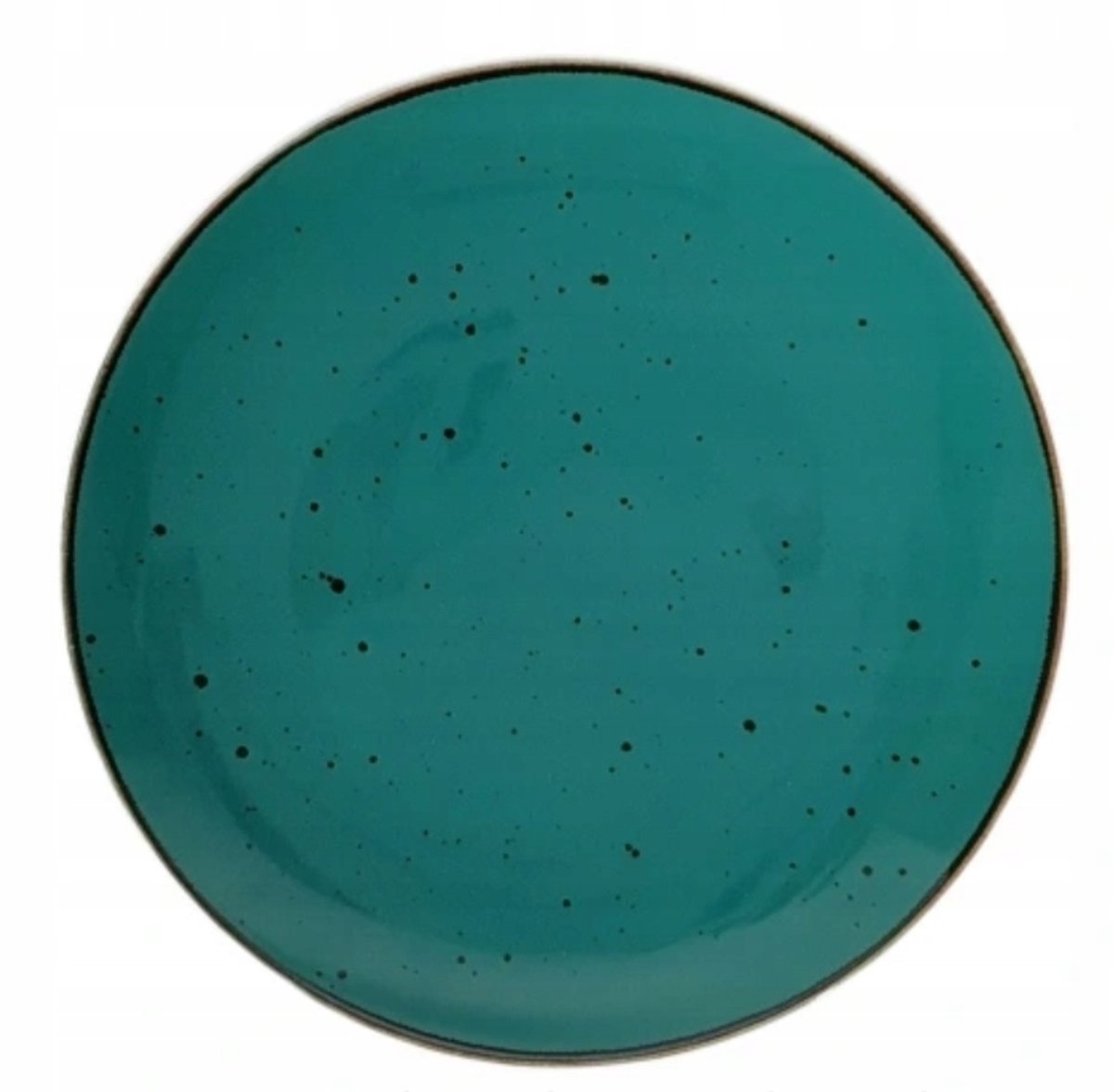 Bogucice Alumina Plat Turquoise Rand 28 cm - Duurzaam Porselein