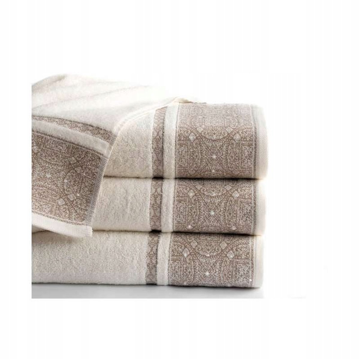 Luxe Sofia Handdoek 70x140cm Crème 500gsm 100% Katoen