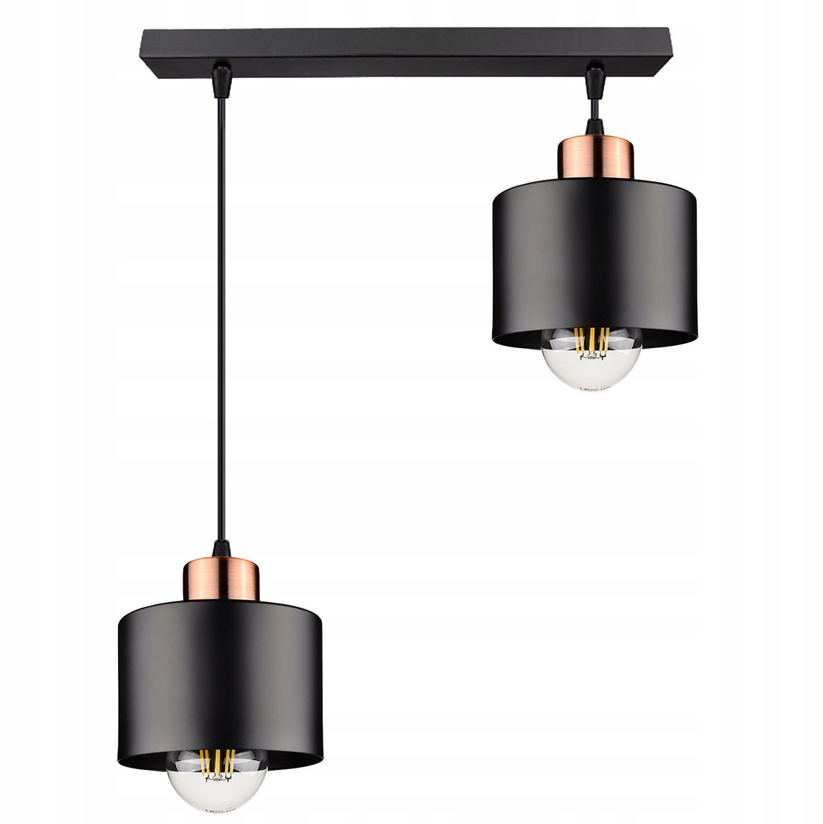 Hanglamp Zwart Kooper Koper E27 Loft 60W