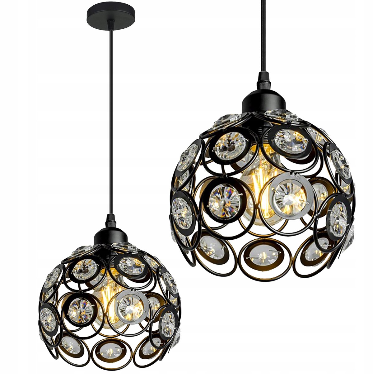 Hanglamp Edison LED Plafnd LX-11111 Zwart Metaal E27