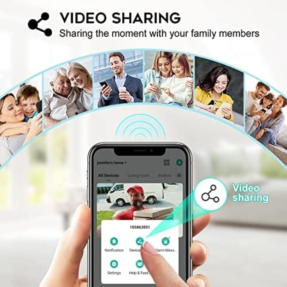 Shenzhen JPC Draadloze Videodeurbel met 2K HD Camera - afbeelding 2