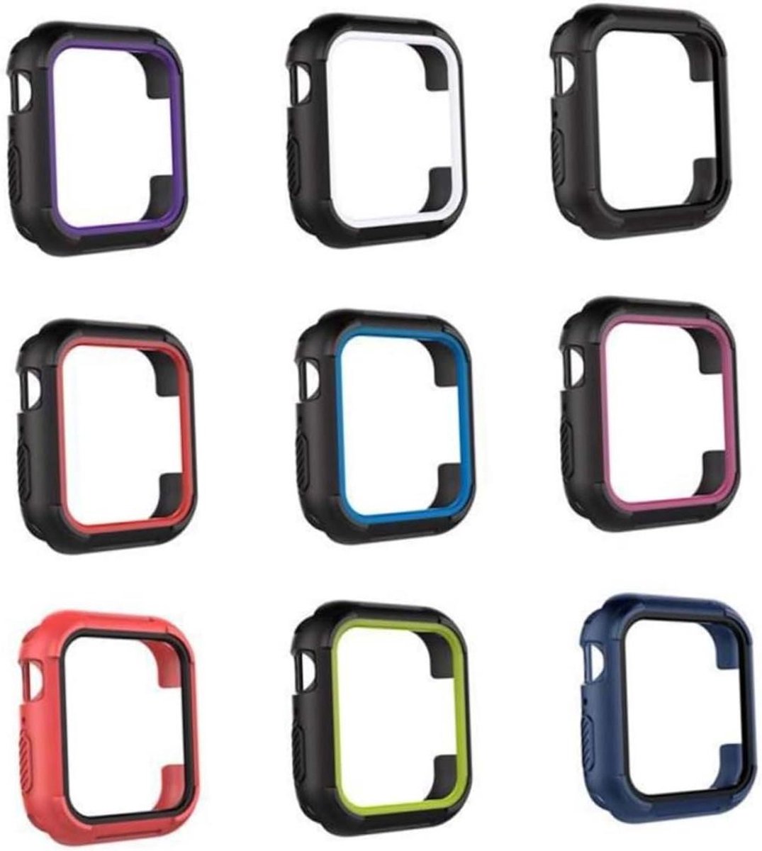 Allecto Plus - Zwarte Scherm Beschermer Siliconen Hoesje Horlogekast Parelmoer Tpu-schaal