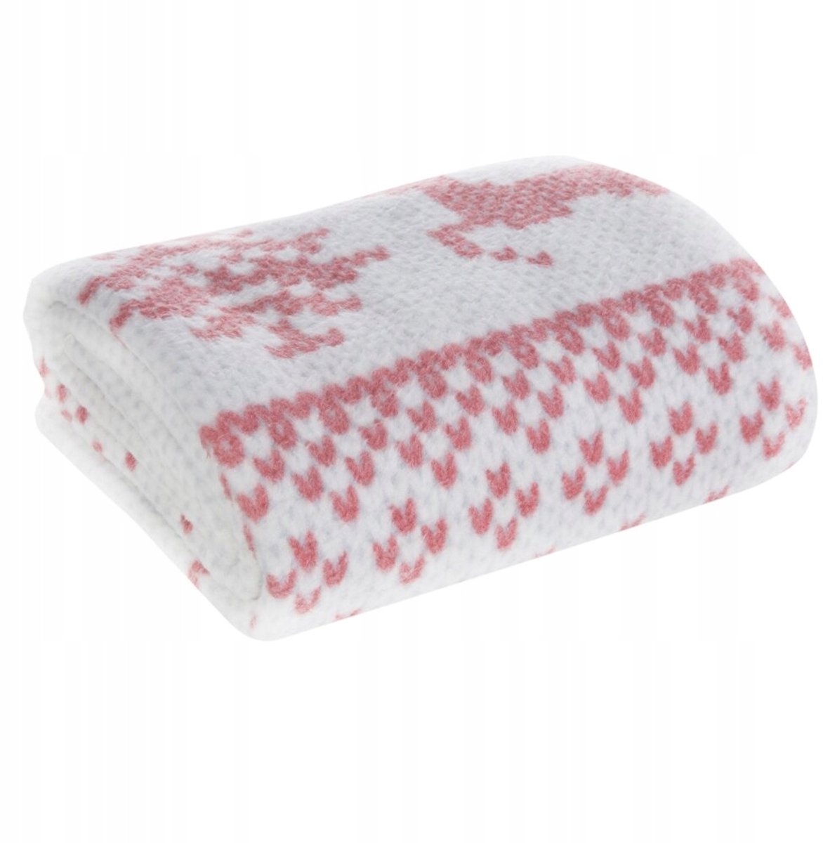 Scandinavische Kerstdeken Acryl 200x220 cm Rood-Wit