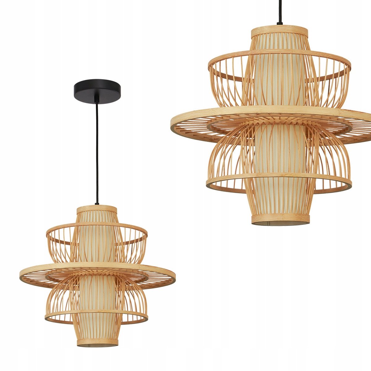 ASTRA Hanglamp Rotan Scandinavisch - Natuurlijk Hout, E27