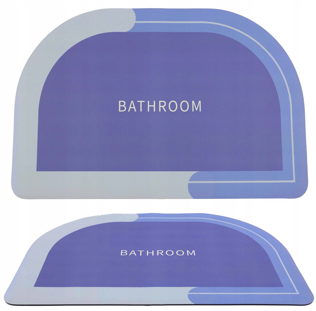 Blauw Sneldrogend Badkamermat 60x90 cm - Antislip & Absorberend