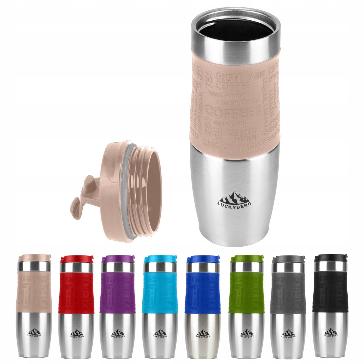 Luckyberg Thermosbeker 400 ml - RVS, 6u Warm, 8u Koud